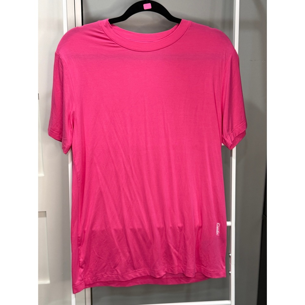 Comfrt Mens Hot Pink Rayon Spandex Short Sleeve Crew Neck T-Shirt Size XS